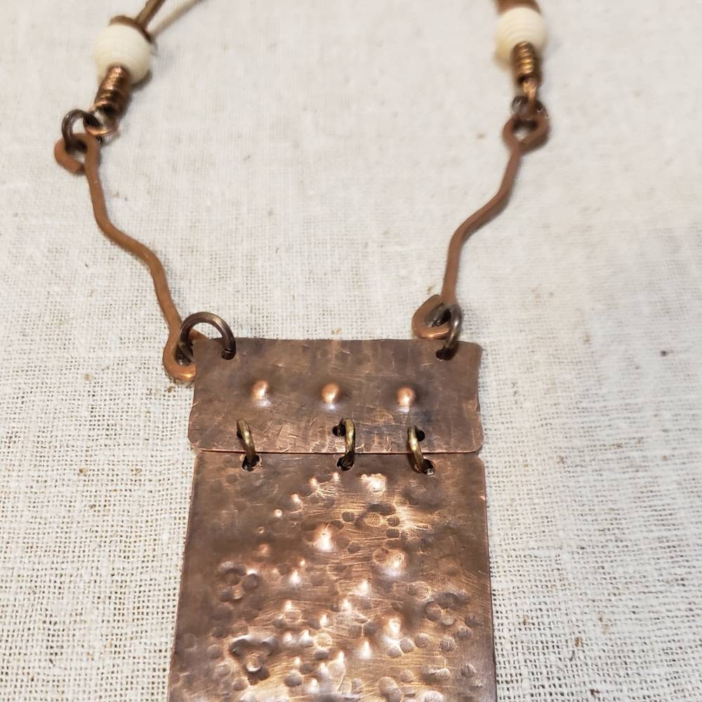 Rustic Copper Pendant Necklace - Picture 5 of 6